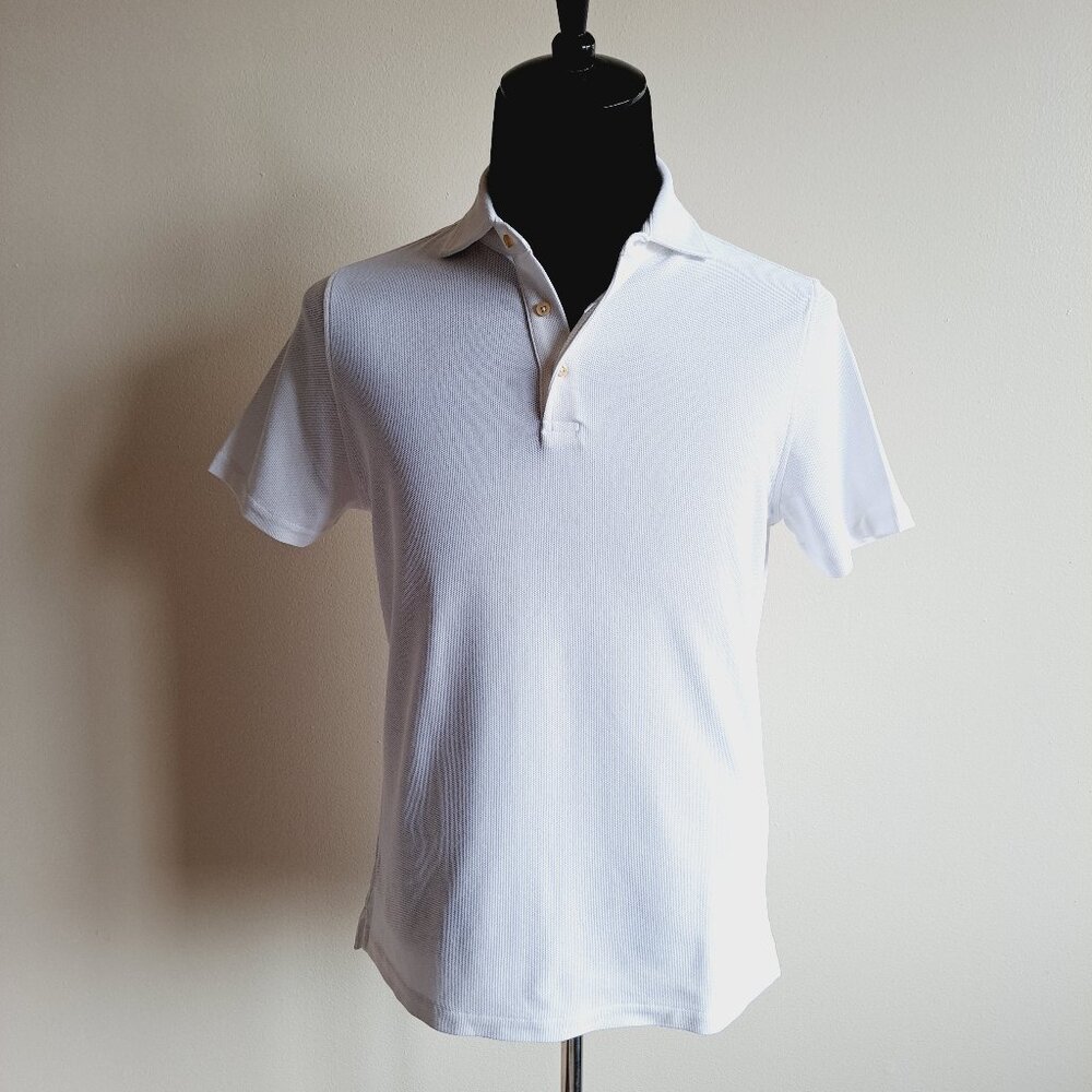 NEW Stenstroms Bright White Polo Shirt Size M